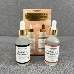 Provence Beauty Day‎ & Night Duo Serum Treatment Natural Vegan 2 oz Each btl
